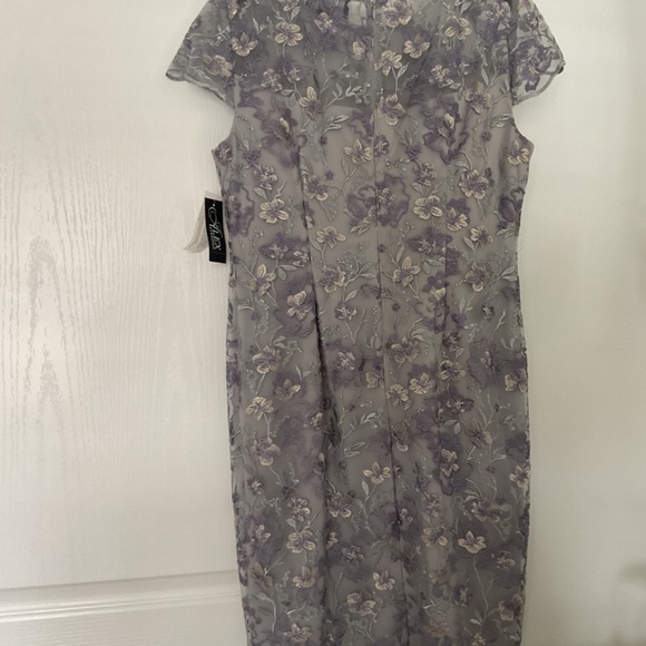 NWT Alex Evenings Short Embroidered Dress - Size 14 - Picture 10 of 12